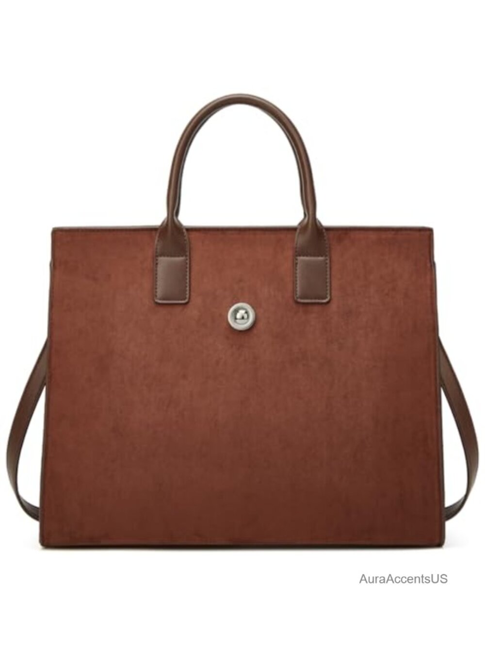 Faux Suede Tote Bag Crossbody Shoulder Bag Vintage Square Handbag Work Travel